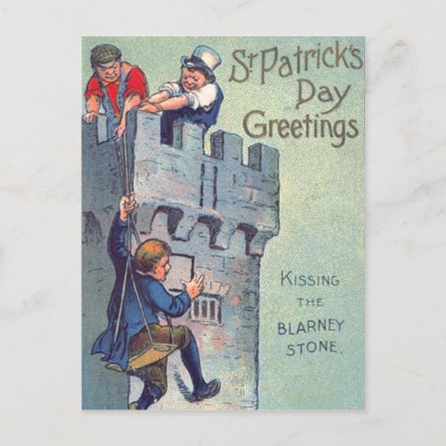 Blarney Castle Stone Kissing Postcard