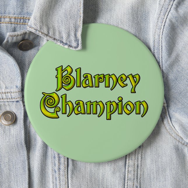 Blarney Champion green colossal button (In Situ)
