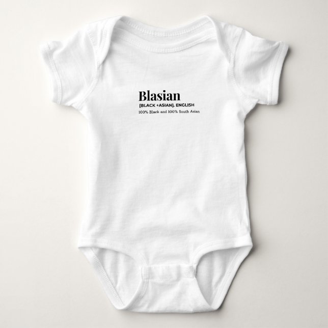 Blasian baby body suit baby bodysuit (Front)