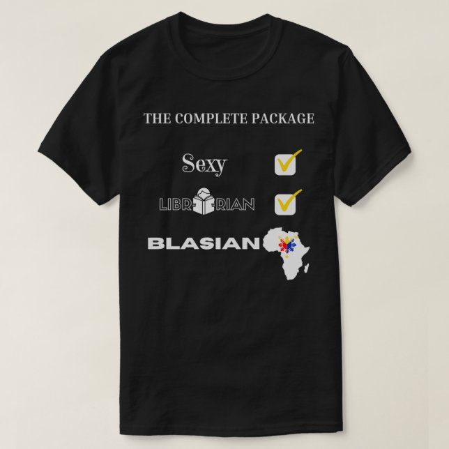 BLASIAN LIBRARIAN THE COMPLETE PACKAGE CHECKLIST T-Shirt (Design Front)