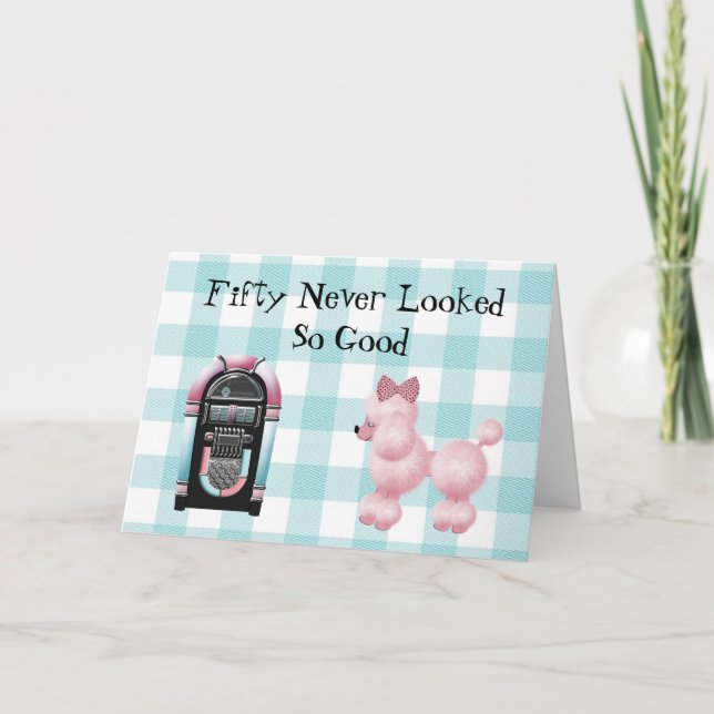 Blast From the Past 50th Birthday Greeting Card (Front)