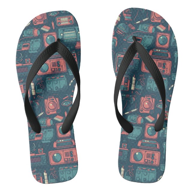 Blast From the Past: 80's Tech Flip Flops (Footbed)