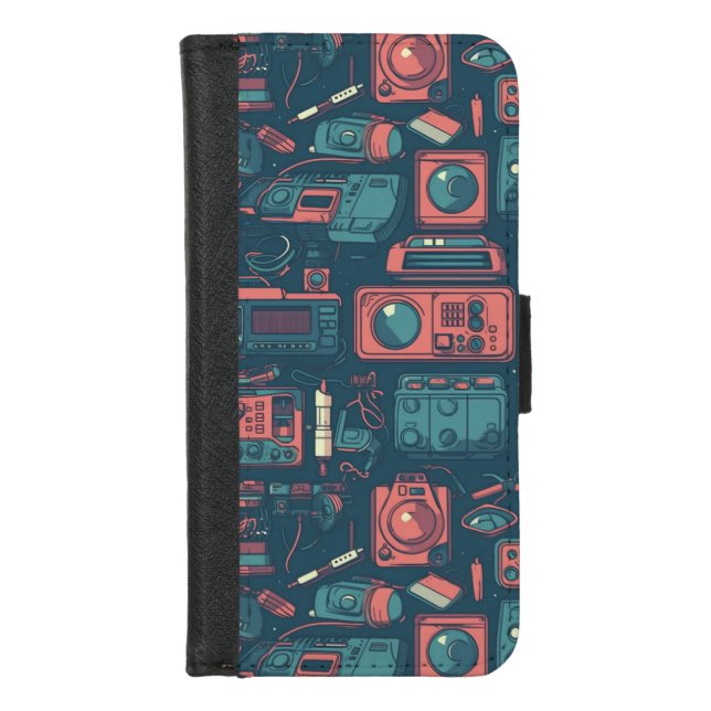 Blast From the Past: 80's Tech iPhone Wallet Case (Front)