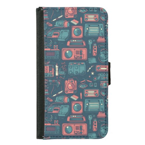 Blast From the Past 80s Tech Samsung Galaxy S5 Wallet Case