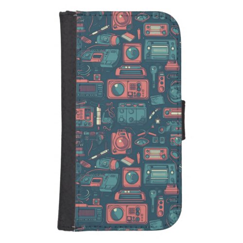 Blast From the Past 80s Tech Galaxy S4 Wallet Case