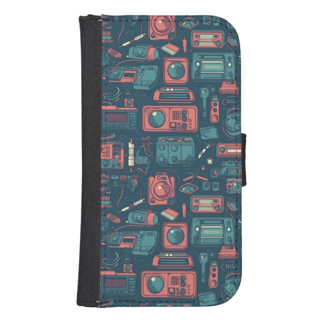 Blast From the Past: 80's Tech Samsung Galaxy Wallet Case (Front)