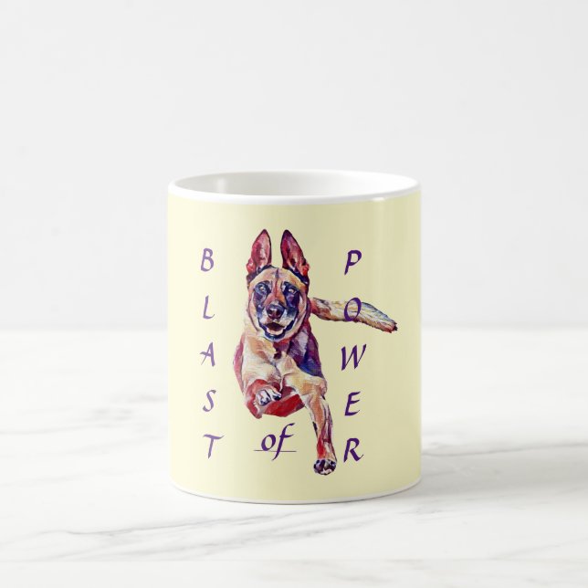 Blast of Power Painted Belgian Malinois Mug (Center)