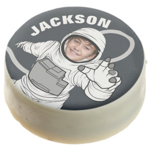 Blast Off Astronaut Photo Birthday Chocolate Covered Oreo