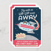 Blast Off Birthday Invite (Front/Back)