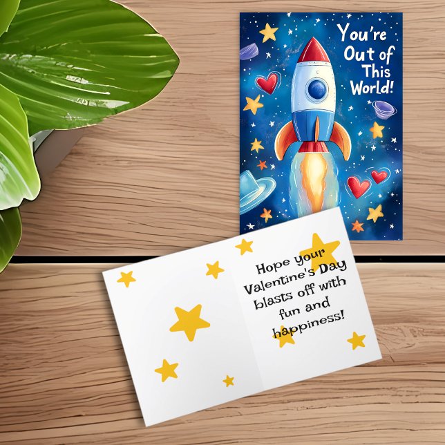 Blast Off Classroom Valentine's Day Card (Creator Uploaded)