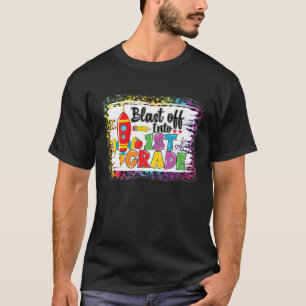 Blast Off Into 1St Grade Rocket Leopard Back To Sc T-Shirt