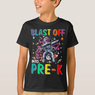 Blast Off Into Pre-K Rocket Back To School T-Shirt
