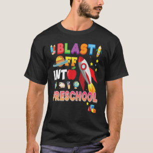 Blast Off Into Preschool Rocket Back To School Kid T-Shirt