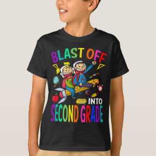 Blast Off Into Second Grade Rocket Back To School T-Shirt