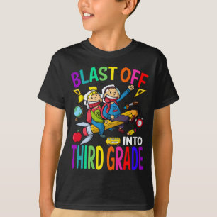 Blast Off Into Third Grade Rocket Back To School  T-Shirt
