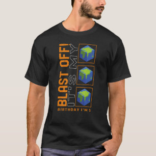 Blast Off It's My Birthday I'm 5, Space Planets Sy T-Shirt