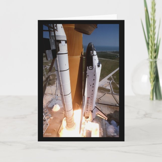 Blast-off of the Space Shuttle "Endeavor" Card (Front)