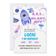 Blast Off Outer Space Birthday Party