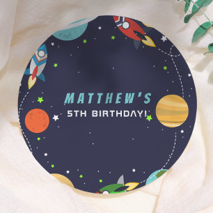 Blast Off! Outer Space Birthday Party Paper Plates
