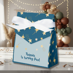 Blast off rocket adventure kids birthday favor boxes