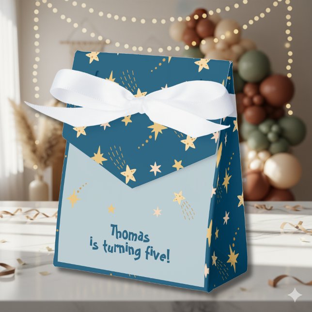 Blast off rocket adventure kids birthday favor boxes (Creator Uploaded)