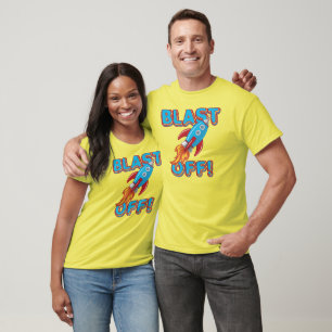 Blast Off Rocket Ship T-Shirt