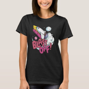 BLAST OFF Rocket Up to Space Astronaut T-Shirt