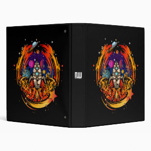 Blast Off Spaceship 3 Ring Binder