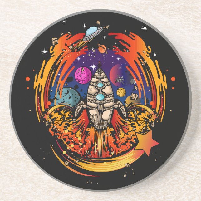 Blast Off Spaceship Coaster (Front)