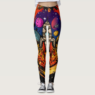 Blast Off Spaceship Leggings
