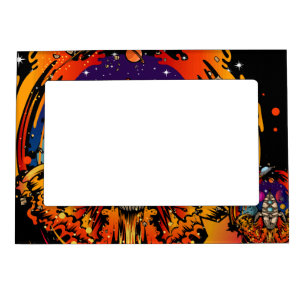 Blast Off Spaceship Magnetic Frame