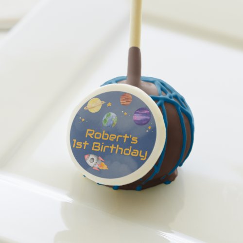 Blast Off to Fun Space Planet Theme Party Cake Pops