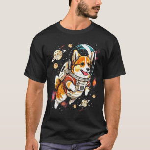 Blast Off with a Dog in Space  Cute Pembroke Welsh T-Shirt