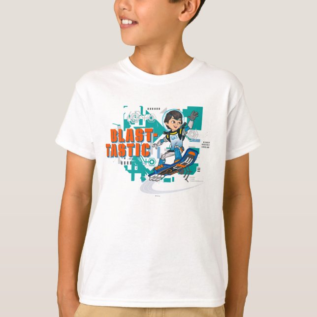 Blast-Tastic Miles Callisto Blastboard Graphic T-Shirt (Front)