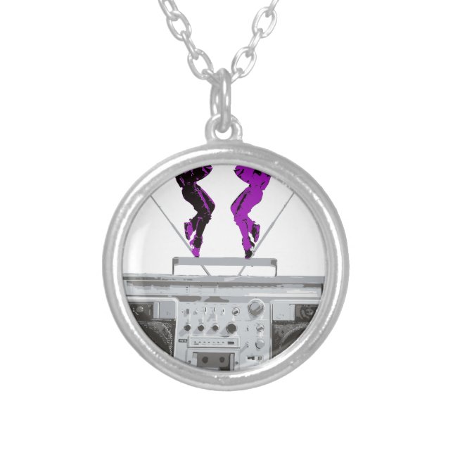 blaster silver plated necklace (Front)