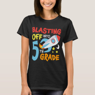 Blasting Off Into 5th Grade Back To School Space R T-Shirt