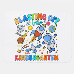 Blasting Off Into Kindergarten Back To School Baby Blanket