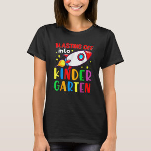 Blasting Off Into Kindergarten Back To School Boy T-Shirt