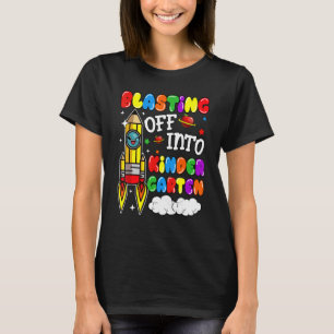 Blasting Off Into Kindergarten  Back To School Boy T-Shirt