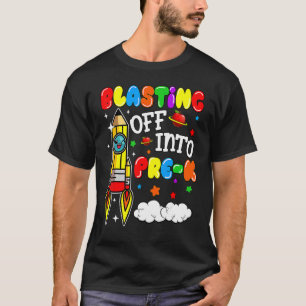 Blasting Off Into Pre K  Back To School Boys Kid T-Shirt