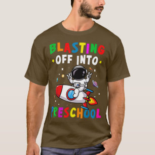 Blasting Off Into Preschool Back To School Boys Ki T-Shirt