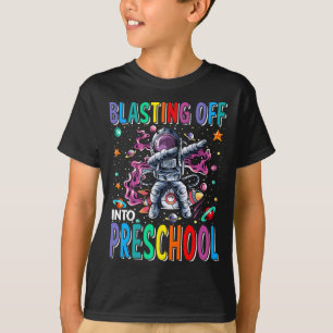 Blasting Off Into Preschool Space Rocket  T-Shirt