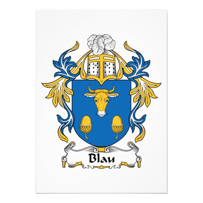Blau Family Crest Custom Announcement