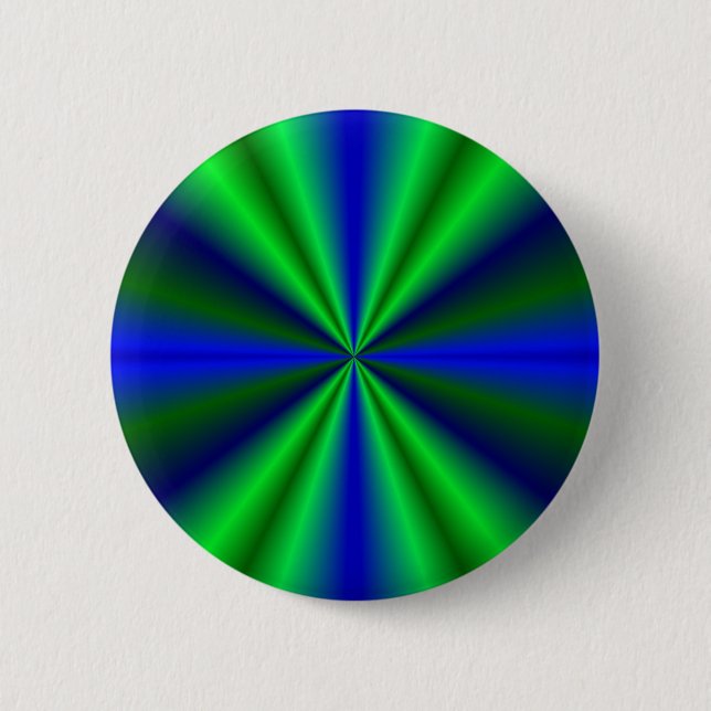 blau grün Regenbogen Button (Front)