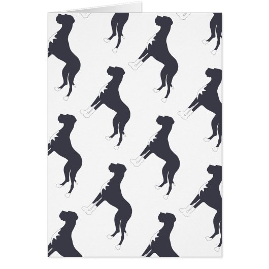 blau mit Abzeichen Dogge Cards (Front)