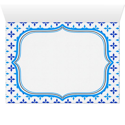 Blau weiß Minimalistisch (Inside Horizontal (Bottom))