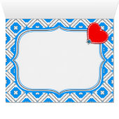 Blau weiß Minimalistisch (Inside Horizontal (Bottom))