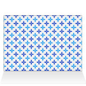 Blau weiß Minimalistisch Cards (Inside Horizontal (Top))