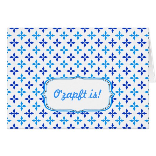 Blau weiß Minimalistisch Cards (Front Horizontal)