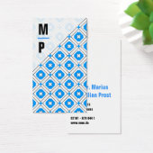 Blau Weiß Visitenkarten (Desk)